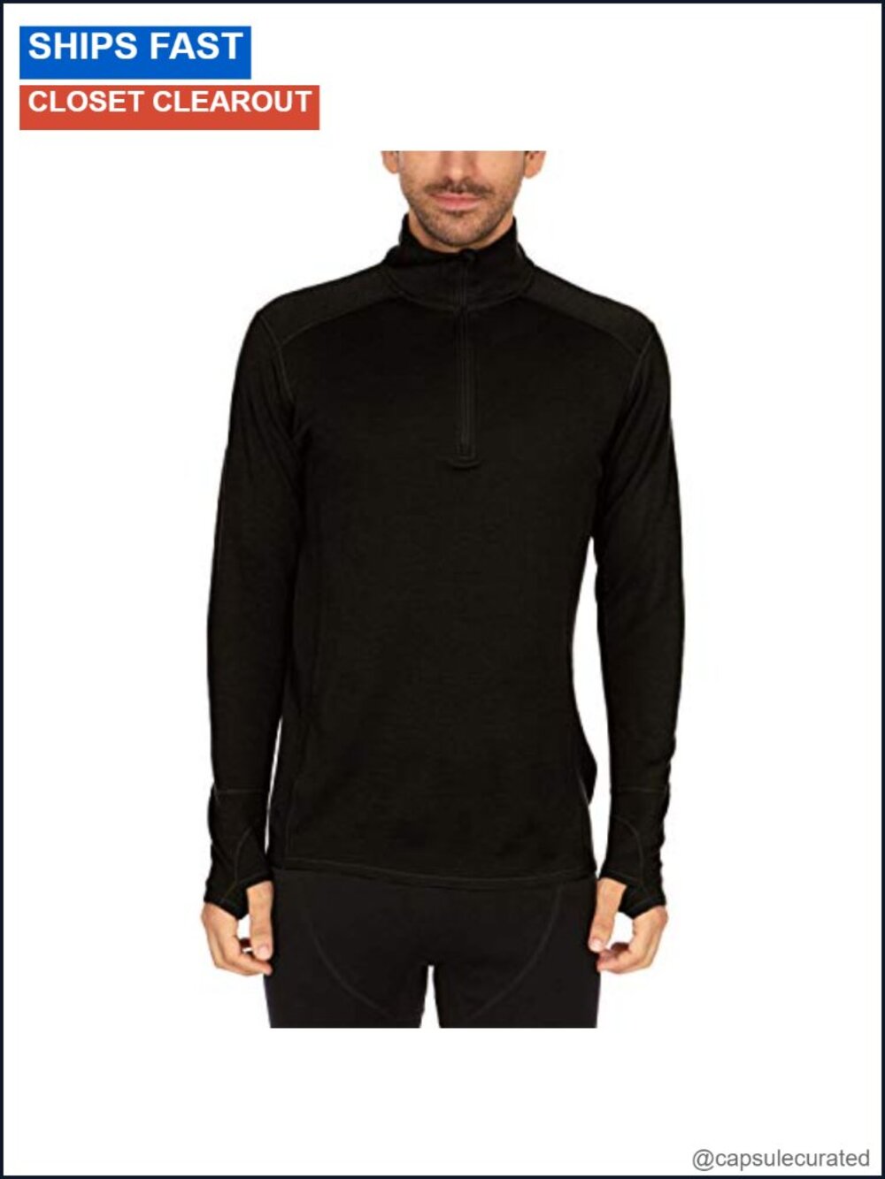 100% Merino Wool Mens Midweight Quarter Zip Pullover Warm Midlayer Sweater